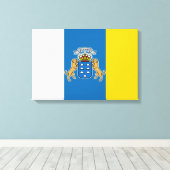 カナリア諸島国旗（カナリア諸島） （カナリア、スペイン） キャンバスプリント (インサイチュ (ウッドフロア))