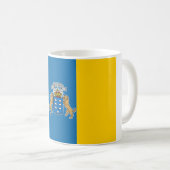カナリア諸島国旗（カナリア諸島） （カナリア、スペイン） コーヒーマグカップ (正面右)