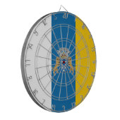 カナリア諸島国旗(カナリア諸島) (カナリア、スペイン) ダーツボード (正面左)