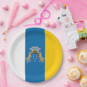 カナリア諸島国旗（カナリア諸島） （カナリア、スペイン） ペーパープレート (パーティー)