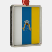 カナリア諸島国旗（カナリア諸島） （カナリア、スペイン） メタルオーナメント (右)