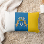 カナリア諸島国旗（カナリア諸島） （カナリア、スペイン） ランバークッション (ブランケット)