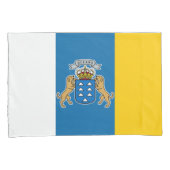 カナリア諸島国旗（カナリア諸島） （カナリア、スペイン） 枕カバー (正面右)