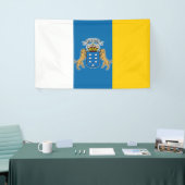 カナリア諸島国旗（カナリア諸島） （カナリア、スペイン） 横断幕 (トレードショー)