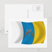 カナリア諸島国旗 ポストカード (正面/裏面)