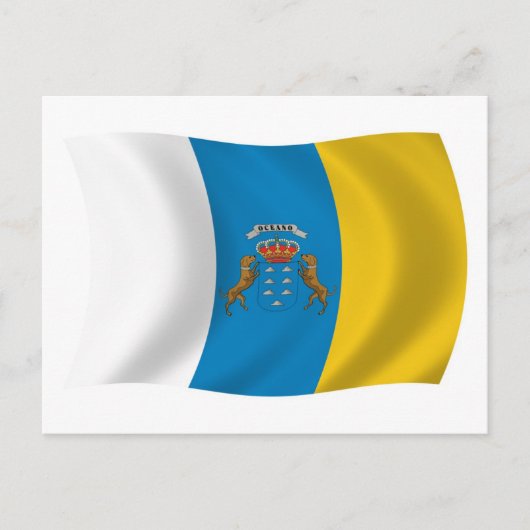 カナリア諸島国旗 ポストカード (正面)