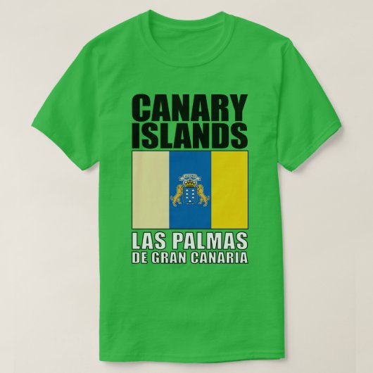 カナリア諸島国旗 Tシャツ (デザイン正面)