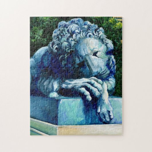 カナリア食べの猫 ジグソーパズル (縦)