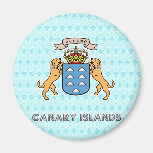 カナリア高品質諸島コート・オブ・アームズ マグネット (正面)