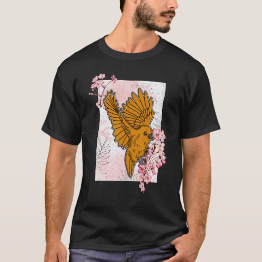 カナリア鳥類生物学者ソングバードカナリア鳥類鳥類鳥類鳥類 Tシャツ (正面)