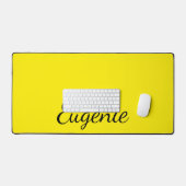 カナリア黄エレガント色名 |トレンディーミニマル デスクマット (キーボード&マウス)