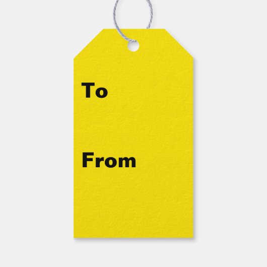 カナリア黄無地の色 ギフトタグ (裏面)