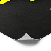 カナリア黄色飛行機 ポスター (角)