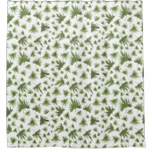 カナリーつる植物葉スシャワーカーテン シャワーカーテン (正面)