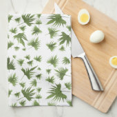 カナリーつる植物葉 キッチンタオル (四つ折り)