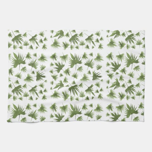カナリーつる植物葉 キッチンタオル (横)