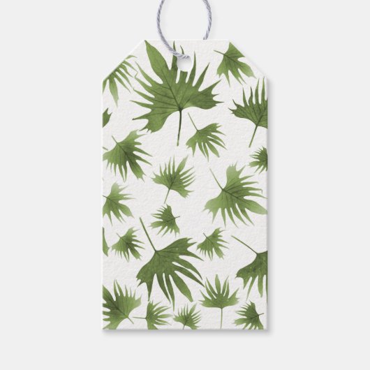 カナリーつる植物葉 ギフトタグ (正面)