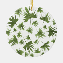 カナリーつる植物葉 セラミックオーナメント