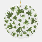 カナリーつる植物葉 セラミックオーナメント (裏面)