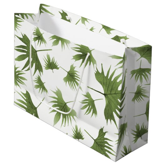 カナリーつる植物葉 ラージペーパーバッグ (正面アングル)
