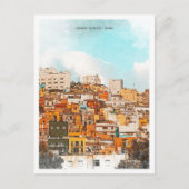 カナリーアイランズスペイン美しい油の絵を描風景 ポストカード (正面)