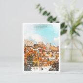 カナリーアイランズスペイン美しい油の絵を描風景 ポストカード (スタンド正面)