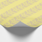 カナリーアーツアンドクラフツストライプフローラ ラッピングペーパー (角)