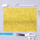 カナリーイエローグリッターデザインティッシュペーパー 薄葉紙 (クラフト)