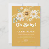 カナリーオベビーフローラベビーシャワー招待状 招待状 (正面)