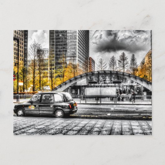 カナリーワーフでのタクシー ポストカード (正面)