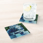 『カナリ食べア』 ガラスコースター (アングル)