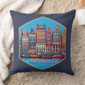 カナルアムステルダムオランダ欧州 クッション (ブランケット)