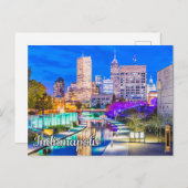 カナルウォーク – インディアナポリス,インディアナ ポストカード (正面/裏面)