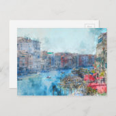 カナルグランデインヴェネツィアイタリア ポストカード (正面/裏面)