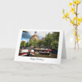 カナルツアーボート – ハッピーバースデー カード (黄色い花)