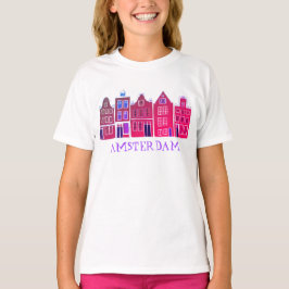 カナルハウスロウアムステルダムホランドオランダトラベル Tシャツ