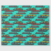 カナルボーツアンドナローボーツイラスト ラッピングペーパー (フラット)