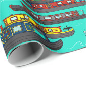 カナルボーツアンドナローボーツイラスト ラッピングペーパー (ロールコーナー)