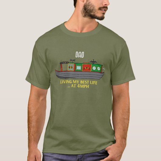 カナルボートのオーナーに贈るユーモアあふれる辛口フレーズ Tシャツ (正面)