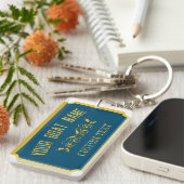 カナルボ伝統的ートカスタムボートネーム記号 キーホルダー (正面右)