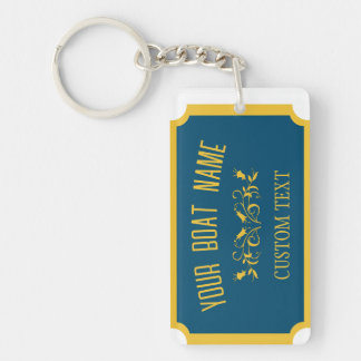 カナルボ伝統的ートカスタムボートネーム記号 キーホルダー
