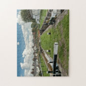 カナルロック絵に似たイギリスのカントリービュー ジグソーパズル (縦)