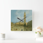 カナレット |サンマルコ広場 スクエア壁時計 (ホーム)