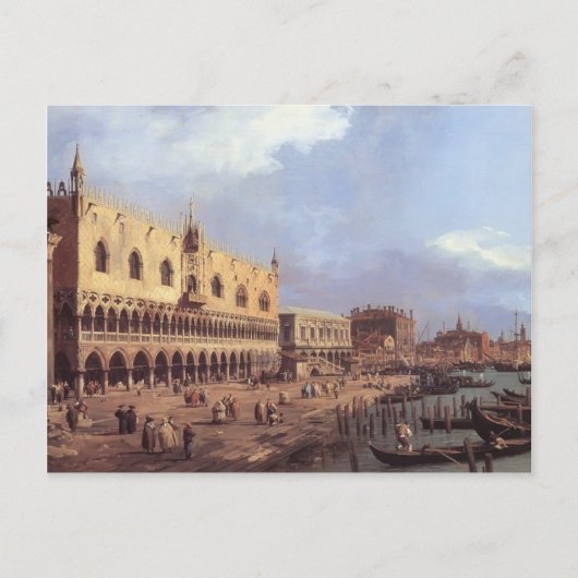 カナレット – リヴァデッリシアヴォーニ:東を見る ポストカード (正面)