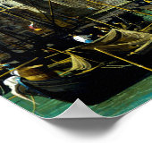 カナレット:ヴェネツィアの大運河の入り口 ポスター (角)