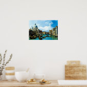 カナレット:ヴェネツィアの大運河の入り口 ポスター (キッチン)