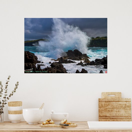 カナロアの怒り~ハワイアン海の神 ポスター (キッチン)