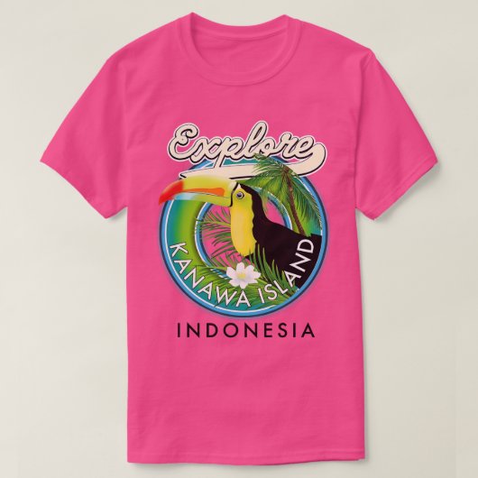 カナワアイランドインドネシアトゥーカン Tシャツ (デザイン正面)
