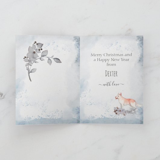 カナンカスタマイズドッグ母クリスマス シーズンカード (内部)