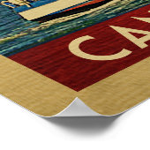 カナンダイグアセールボートヴィンテージトラベルニューヨーク ポスター (角)